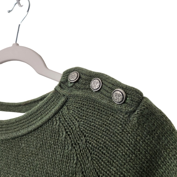 Zara Knit Olive Green Wool Blend Sweater Dress Women's Size Small - Picture 8 of 9